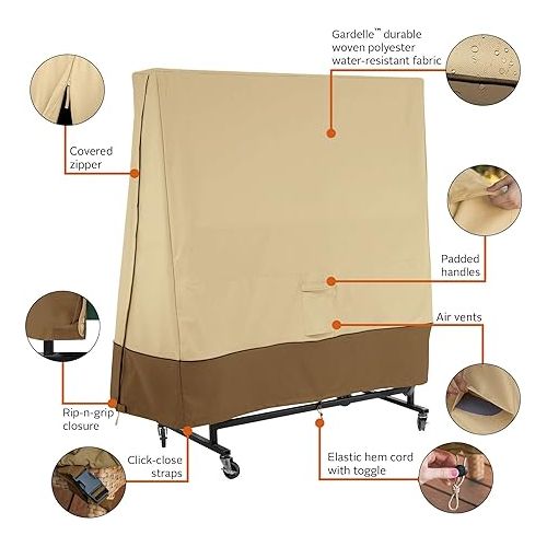  Classic Accessories Veranda Water-Resistant 60 Inch Ping Pong Table Cover, outdoor ping pong table cover