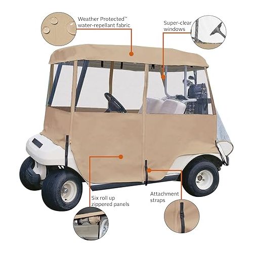  Classic Accessories Fairway Deluxe 4-Sided 4-Person Golf Cart Enclosure