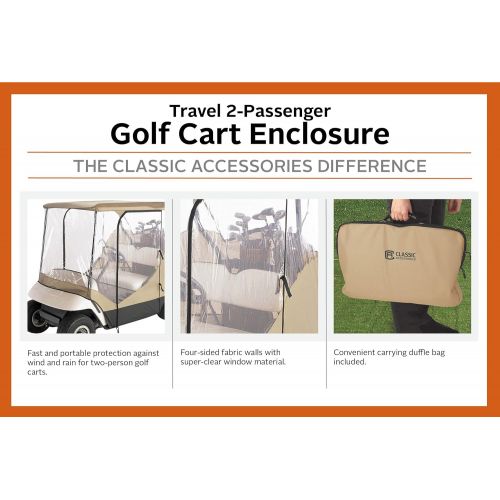  Classic Accessories Fairway Golf Cart Enclosure Travel 4-Sided