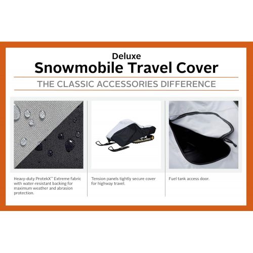  [아마존베스트]Classic Accessories 71837 SledGear Deluxe Snowmobile Travel Cover, Large,Black,Snowmobiles 101 - 118 L