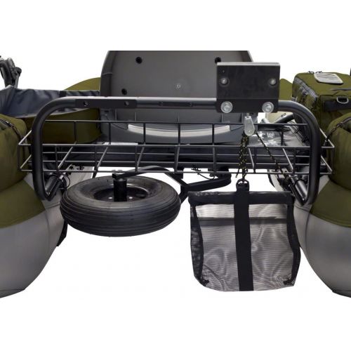  Classic Accessories Colorado XT Inflatable Pontoon Boat With Transport Wheel & Motor Mount - Pumpkin