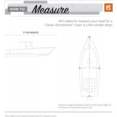  Classic Accessories Stellex Center Console T-Top Roof Boat Cover