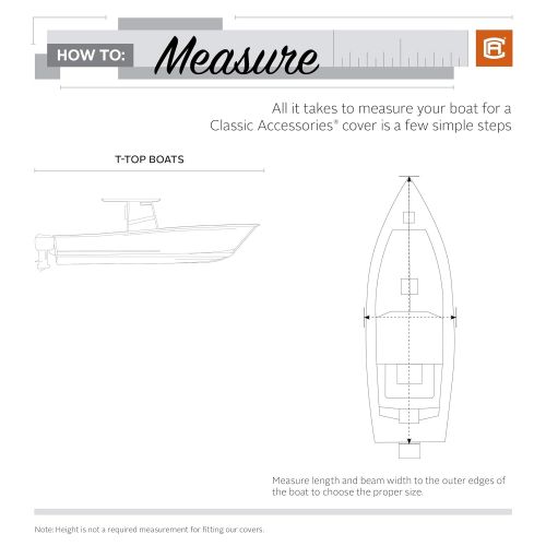  Classic Accessories StormPro Heavy Duty Center Console T-Top Roof Boat Cover