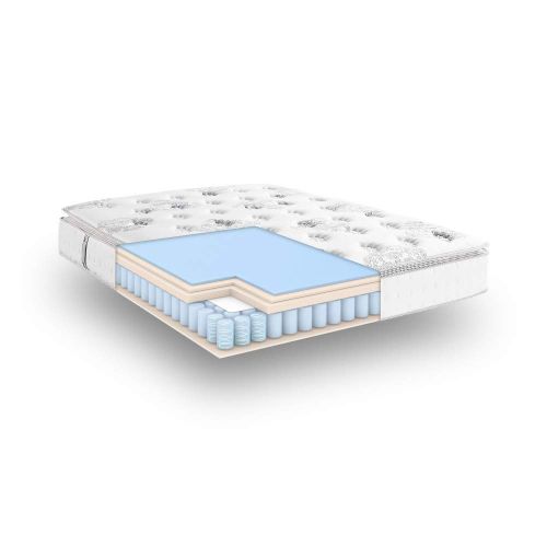  Classic Brands Mercer Pillow Top Cool Gel Memory Foam and Innerspring Hybrid 12 Mattress, California King, White