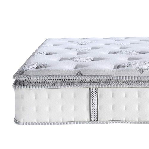  Classic Brands Mercer Pillow Top Cool Gel Memory Foam and Innerspring Hybrid 12 Mattress, California King, White