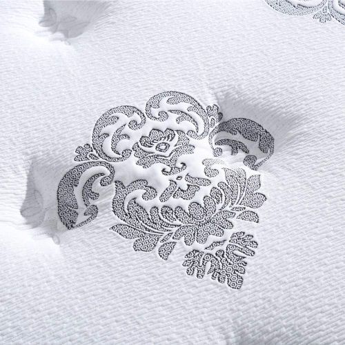  Classic Brands Mercer Pillow Top Cool Gel Memory Foam and Innerspring Hybrid 12 Mattress, California King, White