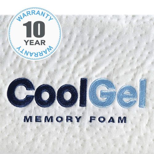  Classic Brands Cool Gel Ventilated Gel Memory Foam 8-Inch Mattress , Twin, White