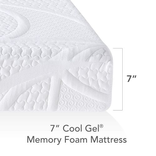  Classic Brands Cool Gel Memory Foam 7-Inch Mattress, Queen