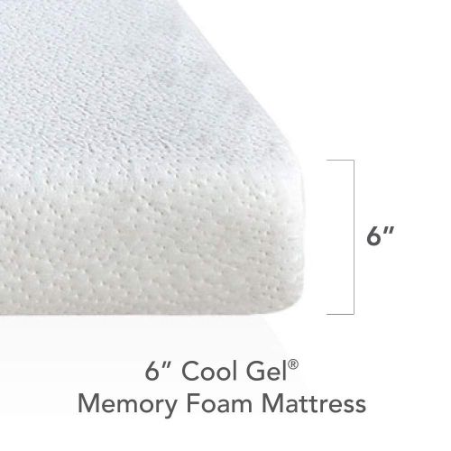  Classic Brands Cool Gel Memory Foam 6-Inch Mattress, CertiPUR-US Certified, Queen