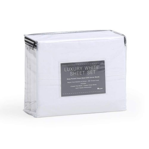  Classic Brands Luxury White Sheet Set, Multiple Sizes, Twin XL