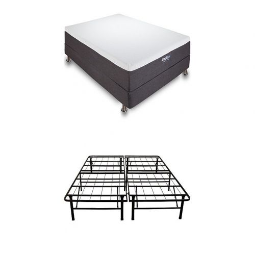  Classic Brands Cool Gel Memory Foam 12-Inch Mattress with Hercules 14-Inch Heavy-Duty Metal Platform Bed Frame, California King