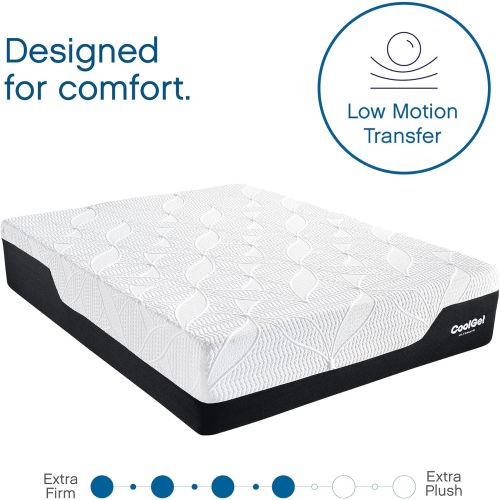  Classic Brands Cool Gel 2.0 Ultimate Gel Memory Foam 14-Inch Mattress with 2 BONUS Pillow , Queen, White