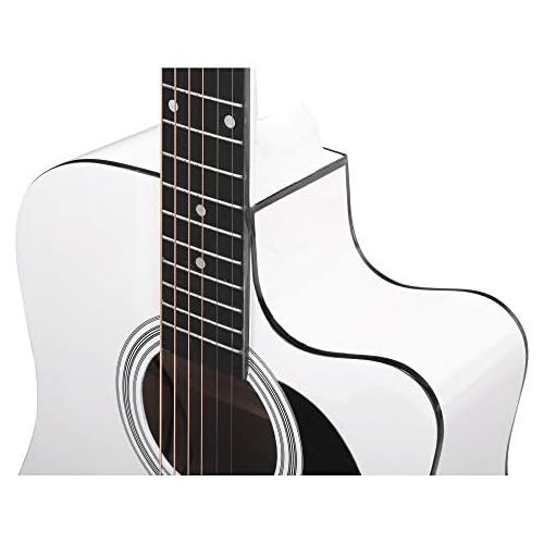  [아마존베스트]Classic Cantabile WS-10WH-CE Acoustic Guitar White with Pickup