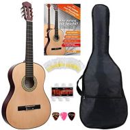 [아마존베스트]Classic Cantabile AS-851 1/2 Classical Guitar Starter Set (complete beginners set including acoustic guitar, gig bag, replacement strings, book with CD and DVD, 3x plectrums and pi