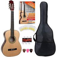 [아마존베스트]Classic Cantabile AS-851 3/4 Classical Guitar Starter Set (Complete Beginners Set including Acoustic Guitar, Gig Bag, Replacement Strings, Book with CD and DVD, 3x Plectrums and Pi