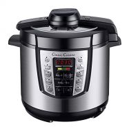 [아마존베스트]Multi-Cooker 4-in-1 Pressure Cooker, Slow Cooker, Rice Cooker, Steamer with 10 programmed settings and start delay timer  6 Quart by Classic Cuisine