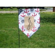 ClassyBagLady Personalized Nautical Garden Flag