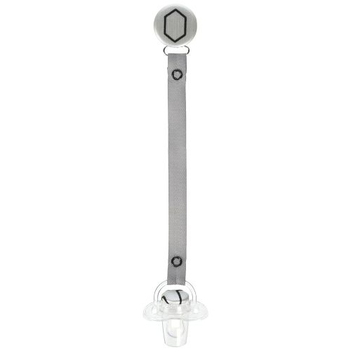  ClassyPaci Hexagon Pacifier and Clip Gift Set, Grey