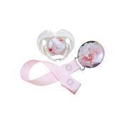 ClassyPaci Floral Pacifier Gift Set, Baby Pink