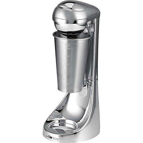  Clatronic 2in1 Barmixer Milchaufschaumer Edelstahl Becher Standmixer Mixbehalter 450 ml (Mixer, 65 Watt, Milchshaker, Cocktail-Mixer, Milchschaumer, Milchschaum)