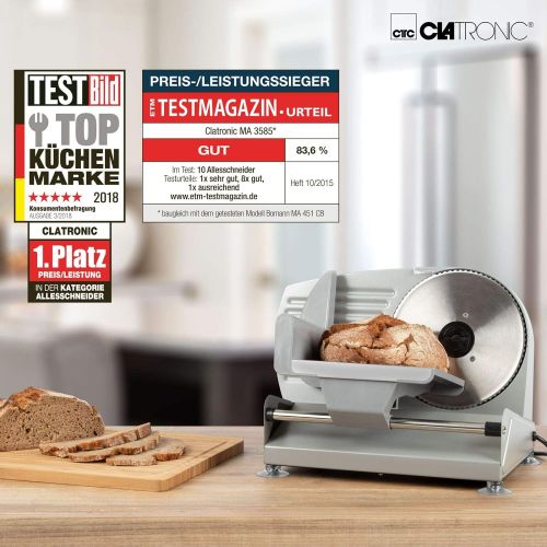  Clatronic Stainless Steel Slicer Dicing Tool Cutter Bread Machine (Energy Efficient)150Watt + Cutting Thickness 15mm)