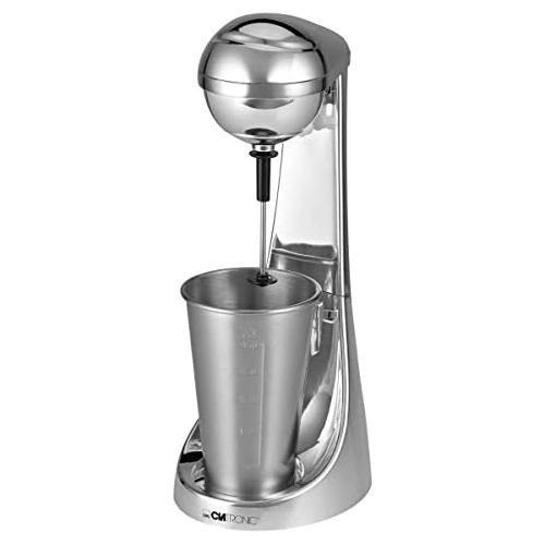  Clatronic BM 3472 // 2in1 Barmixer & Milchaufschaumer in Einem // 650 ml Fassungsvermoegen // 2 Geschwindigkeitsstufen // Edelstahlbecher & -mixstab // Chromdesign