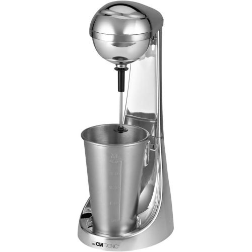  Clatronic BM 3472 // 2in1 Barmixer & Milchaufschaumer in Einem // 650 ml Fassungsvermoegen // 2 Geschwindigkeitsstufen // Edelstahlbecher & -mixstab // Chromdesign