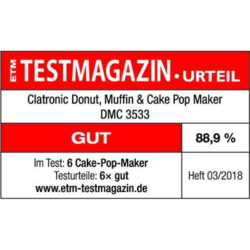  Clatronic DMC 3533 Donut Muffin Cake Pop Maker (700 Watt)