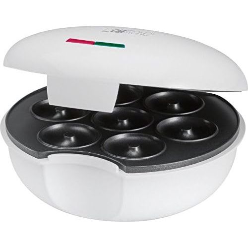  Clatronic Donut-Maker Bagel-Maker mit Backampel fuer 7 Donuts/Bagel Waffeleisen Donuts-Gerat (sparsame 900 Watt + Antihaftbeschichtung)