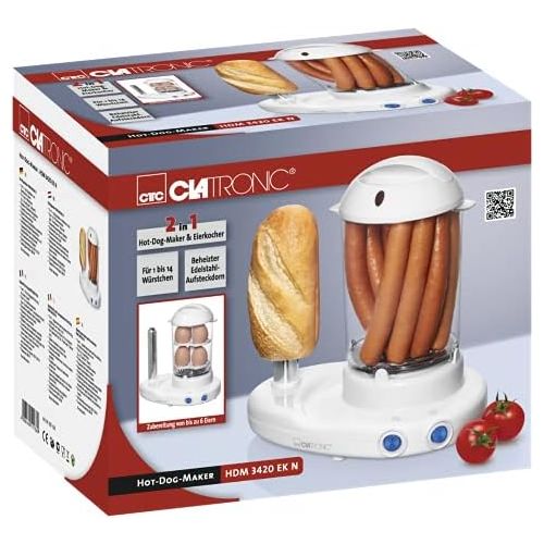  Clatronic HDM 3420 EK Hot-Dog-Maker inklusiv Eierkocher