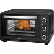 Clatronic MBG 3727 Multi-Backofen, 25 Liter Backraum, Umluft + Ober- und Unterhitze, Drehspiessfunktion, 60 Minuten-Timer mit Endsignal, schwarz