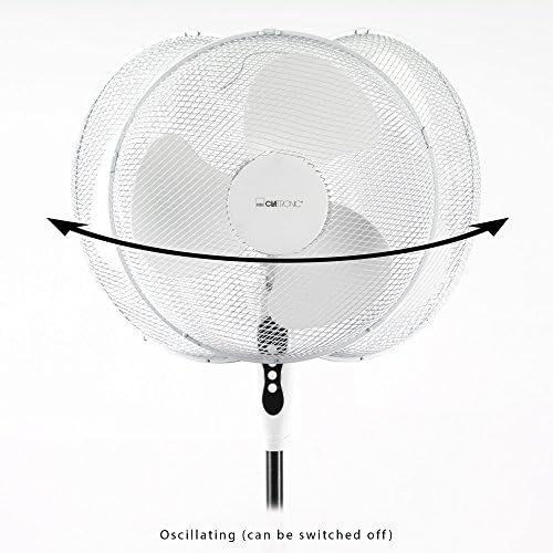  Clatronic VL 3603 S Standventilator 40 cm Durchmesser, oszillierend, 3 Geschwindigkeitsstufen, Neigungswinkel verstellbar, Weiss