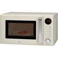 Clatronic MWG 790 2in1 Mikrowelle Retro-Design, 700 W Mikrowellenleistung, 1000 W Grillleistung, 20 L Garraum, Timerfunktion, Kindersicherung