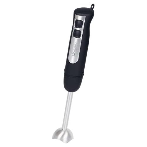  [아마존베스트]Clatronic SM 3739 Hand Blender with Ergonomic Handle, Powerful 800 Watt Motor, Removable Stainless Steel Mixing Rod, Hanging Eyelet, Silver/Black