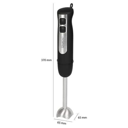  [아마존베스트]Clatronic SM 3739 Hand Blender with Ergonomic Handle, Powerful 800 Watt Motor, Removable Stainless Steel Mixing Rod, Hanging Eyelet, Silver/Black