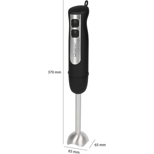  [아마존베스트]Clatronic SM 3739 Hand Blender with Ergonomic Handle, Powerful 800 Watt Motor, Removable Stainless Steel Mixing Rod, Hanging Eyelet, Silver/Black