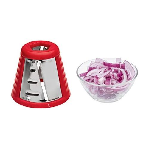  [아마존베스트]Clatronic ME 3604 Multi Express, High Quality Large and Replaceable Stainless Steel Drum Inserts for Quick and Easy Cutting, Rasp or Grating, 150 Watt Motor, White