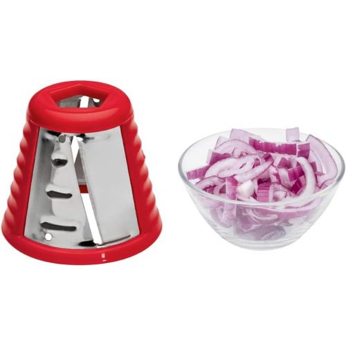  [아마존베스트]Clatronic ME 3604 Multi Express, High Quality Large and Replaceable Stainless Steel Drum Inserts for Quick and Easy Cutting, Rasp or Grating, 150 Watt Motor, White