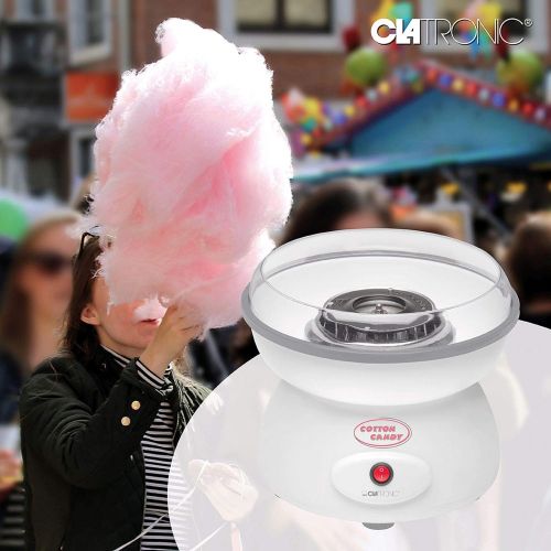  [아마존베스트]Clatronic Candy Floss Machine Large Bowl Splash Guard Cotton Candy Candy Floss Economical 500Watt + Cover Case Cover Splash Guard Dishwasher Safe)