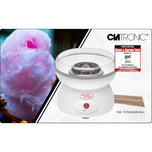  [아마존베스트]Clatronic Candy Floss Machine Large Bowl Splash Guard Cotton Candy Candy Floss Economical 500Watt + Cover Case Cover Splash Guard Dishwasher Safe)