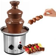 [아마존베스트]Clatronic Stainless Steel Chocolate Fountain Chocolate Water Feature Fountain Electric Cheese Fruit Sauce BBQ Sauce (Economical 170Watt, 500g Chocolate 750g Chocolate Coating)