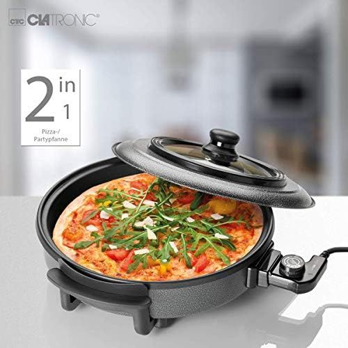  [아마존베스트]Clatronic PP 3402 Party Pan for Cooking, Frying, Steaming, Defrosting and Warming 1500 Watt