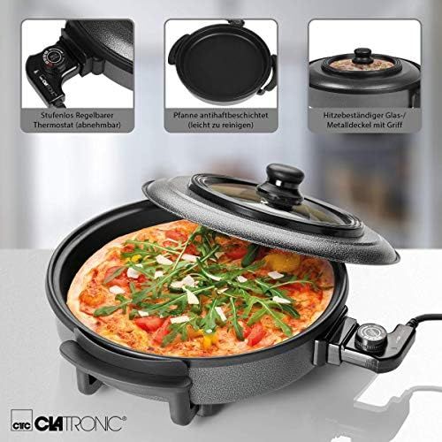  [아마존베스트]Clatronic PP 3402 Party Pan for Cooking, Frying, Steaming, Defrosting and Warming 1500 Watt