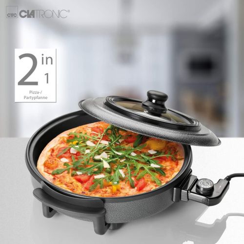  [아마존베스트]Clatronic PP 3402 Party Pan for Cooking, Frying, Steaming, Defrosting and Warming 1500 Watt