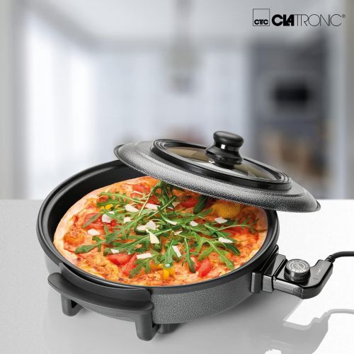  [아마존베스트]Clatronic PP 3402 Party Pan for Cooking, Frying, Steaming, Defrosting and Warming 1500 Watt