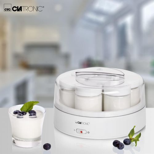  [아마존베스트]Clatronic JM 3344 Joghurtmaker mit 7 Portionsglasern (je 160 ml), 1.1 Liter, 14 Watt