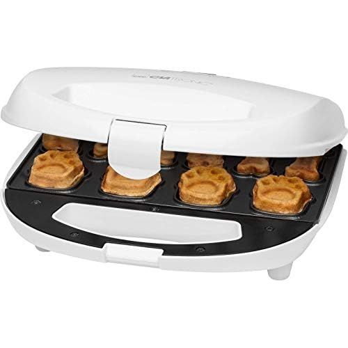  [아마존베스트]Clatronic DCM 3683 Dog Cookie Maker with Recipe Suggestions - Baking Surfaces with Different Baking Patterns - Dog Biscuits to Make Yourself - White