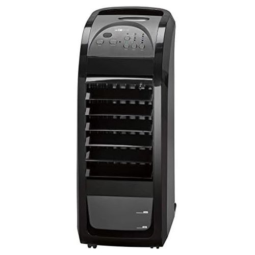  [아마존베스트]Clatronic LK 3742 Air Cooler, 70 Watt, 3 in 1 - Air Cooler/Humidifier/Air Purifier, 4 Castors for Mobile Use, Black