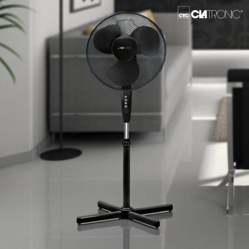  [아마존베스트]Clatronic VL 3603 S Stand Fan 40 cm Diameter, Oscillating, 3 Speeds, Adjustable Inclination, VL 3603 S schwarz