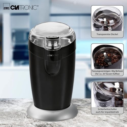  [아마존베스트]Clatronic KSW 3306 Coffee Grinder, Black